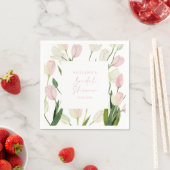 Serviette En Papier Soft Pink Tulip Bridal Shower (En situation)