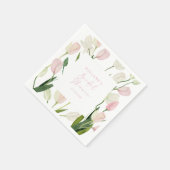 Serviette En Papier Soft Pink Tulip Bridal Shower (Coin)