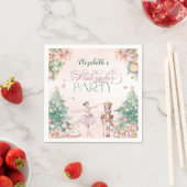 Serviette En Papier Soft Rose Nutcracker Filles Anniversaire (En situation)