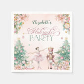 Serviette En Papier Soft Rose Nutcracker Filles Anniversaire (Devant)