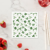 Serviette En Papier Soft Watercolor Shamrock (En situation)