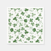 Serviette En Papier Soft Watercolor Shamrock (Devant)