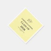 Serviette En Papier Soft Yellow Modern Congratulations Graduation  (Coin)