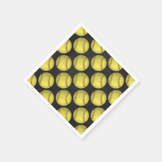 Serviette En Papier Softball motif (Coin)