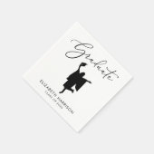 Serviette En Papier Soignée de graduation de script élégant (Coin)