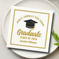 Soignée Gold Graduation Party Personnalisée