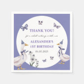 Serviette En Papier Soignée Goose fête d'anniversaire (Devant)