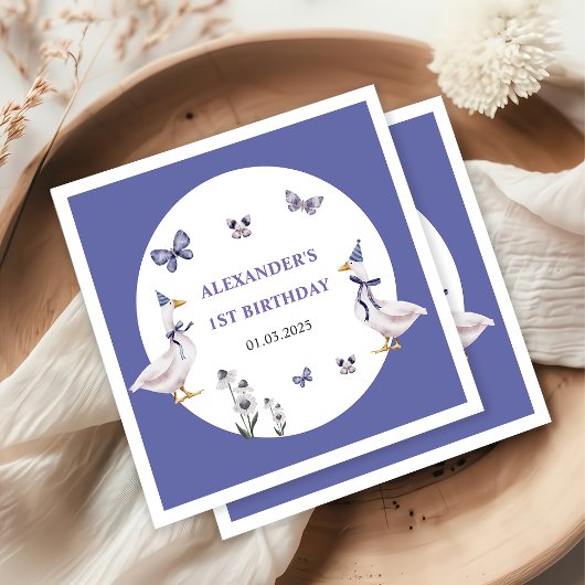 Serviette En Papier Soignée Goose fête d'anniversaire