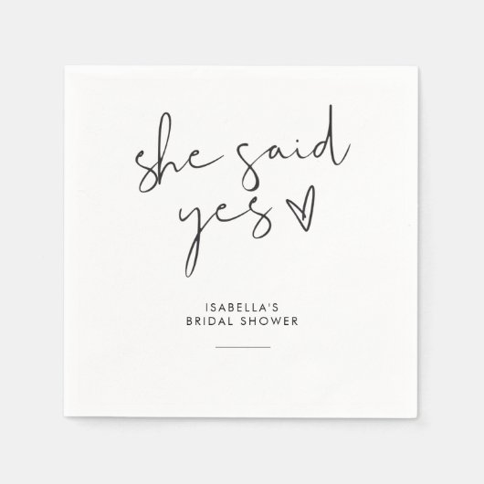 Serviette En Papier Soignée rétro noir & blanc (Devant)