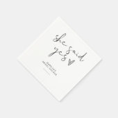 Serviette En Papier Soignée rétro noir & blanc (Coin)