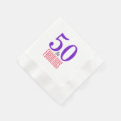 Serviette En Papier Soigneusement 50ème et fabuleuse fête (Coin)