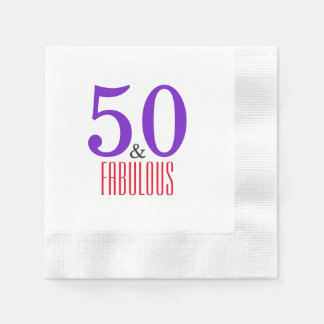 Serviette En Papier Soigneusement 50ème et fabuleuse fête