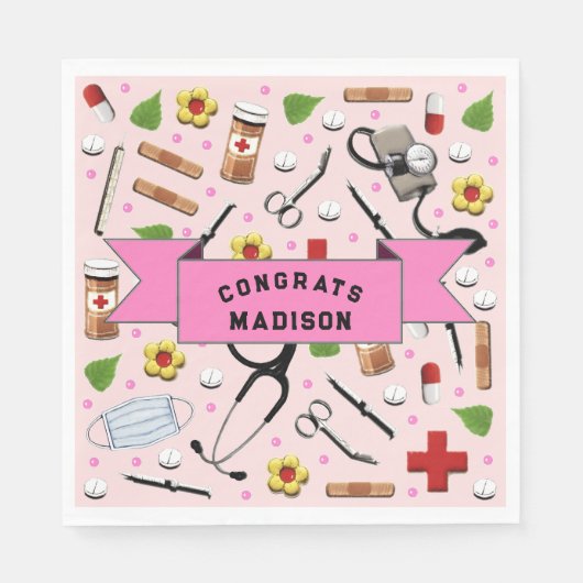 Serviette En Papier Soins infirmiers (Devant)