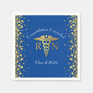 Serviette En Papier Soins infirmiers École de Graduation Party Blue Go