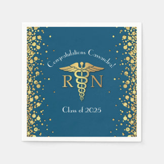 Serviette En Papier Soins infirmiers École de Graduation Party Gold Bl