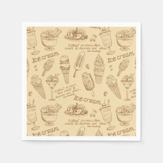 Serviette En Papier Soins sucrés (Devant)