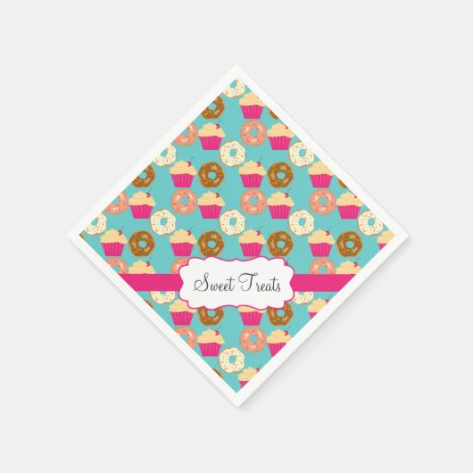 Serviette En Papier Soins sucrés, beignets et petits gâteaux (Coin)