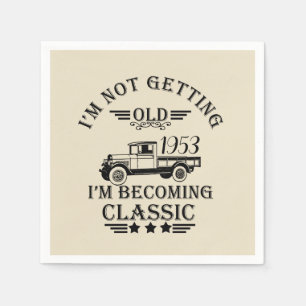 Serviette En Papier soirée 50e anniversaire vintage personnalisée