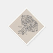 Serviette En Papier Soirée à thème africaine pour éléphants (Coin)