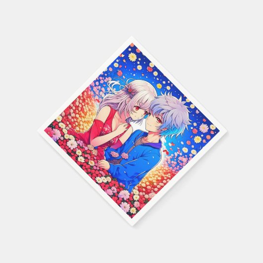 Serviette En Papier Soirée à thème Saint-Valentin (Coin)