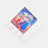 Serviette En Papier Soirée à thème Saint-Valentin (Coin)