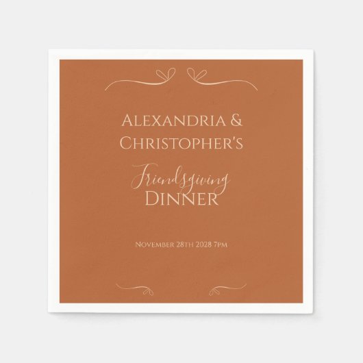 Serviette En Papier Soirée Amicale Soirée Soirée Chic Élégant (Devant)