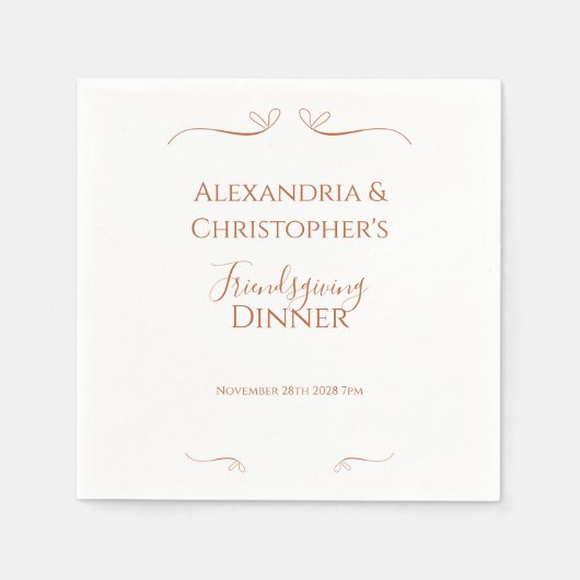 Serviette En Papier Soirée Amicale Soirée Soirée Chic Minimal (Devant)