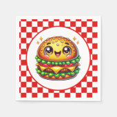 Serviette En Papier Soirée amoureuse du Cute Hamburger (Devant)