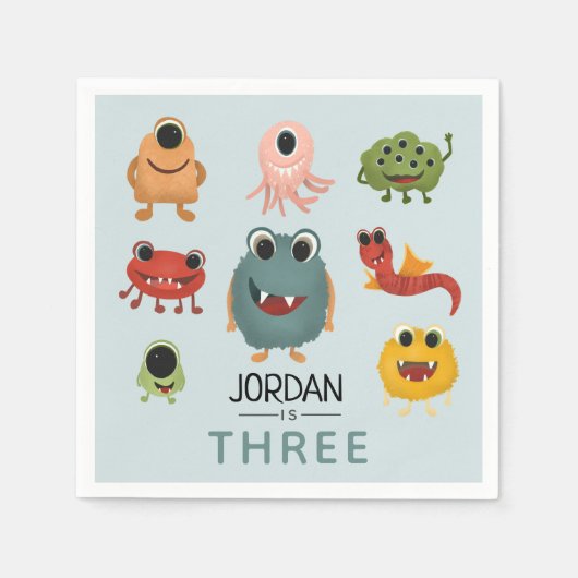 Serviette En Papier Soirée Anniversaire de enfant des garçons mignonne (Devant)