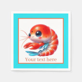 Serviette En Papier Soirée aux crevettes de plage (Devant)