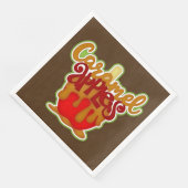 Serviette En Papier Soirée aux pommes de Caramel Cute (Coin)