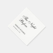 Serviette En Papier Soirée avant Noir & Blanc Dîner simple de répétiti (Coin)