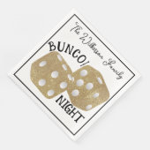 Serviette En Papier Soirée Bunco Dice Gold Retro (Coin)