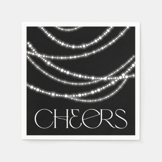 Serviette En Papier Soirée chic du Nouvel An (Devant)