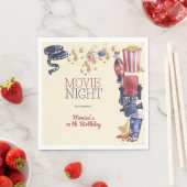 Serviette En Papier Soirée cinéma anniversaire pour enfants (En situation)