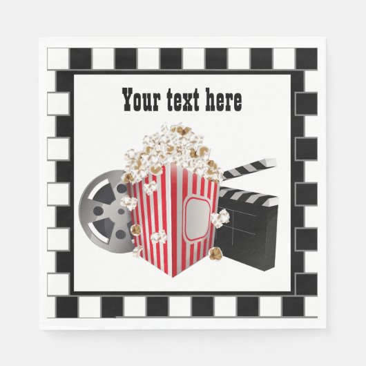 Serviette En Papier soirée cinéma cool (Devant)