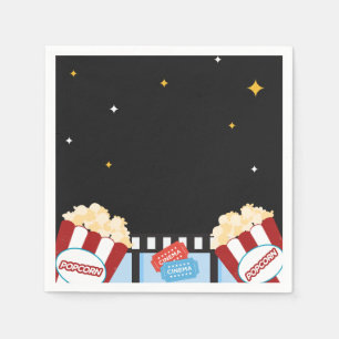 Serviette En Papier soirée cinéma pop-corn jardin