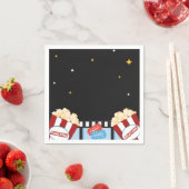Serviette En Papier soirée cinéma popcorn jardin (En situation)