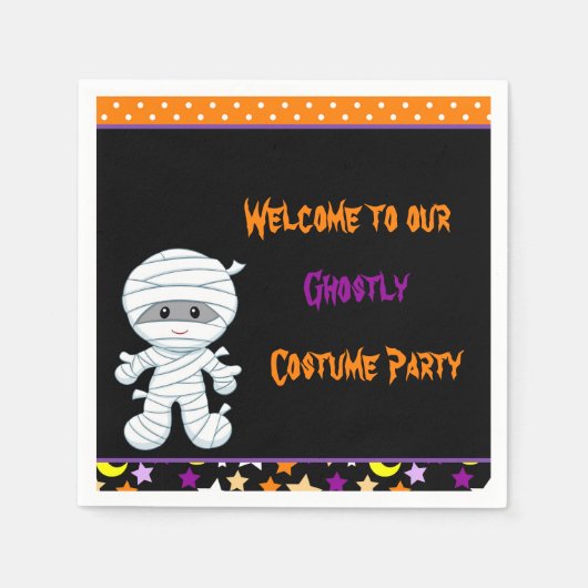 Serviette En Papier Soirée costumée d'Halloween (Devant)