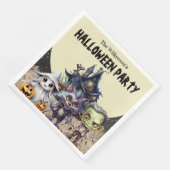 Serviette En Papier Soirée costumée d'Halloween et Maison hantée (Coin)