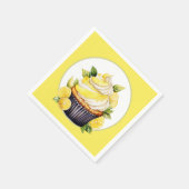 Serviette En Papier Soirée cupcake au citron (Coin)