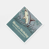 Serviette En Papier Soirée d'anniversaire à thème Retro Shark (Coin)