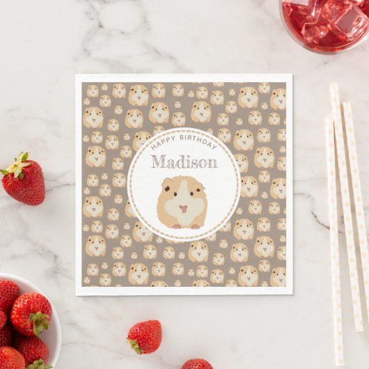 Serviette En Papier Soirée d'anniversaire de Motif de hamster mand per (En situation)