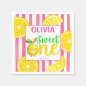 Serviette En Papier Soirée d'anniversaire d'une citronnelle rose (Devant)