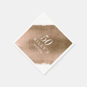 Serviette En Papier Soirée d'Anniversaire en or métallique (Coin)