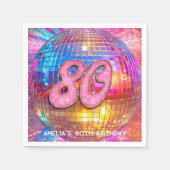 Serviette En Papier Soirée d'anniversaire Gold rose Parties scintillan (Devant)