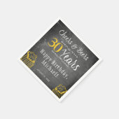 Serviette En Papier Soirée d'anniversaire masculine de 30e année (Coin)