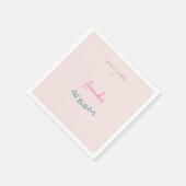 Serviette En Papier Soirée d'anniversaire minimaliste moderne (Coin)