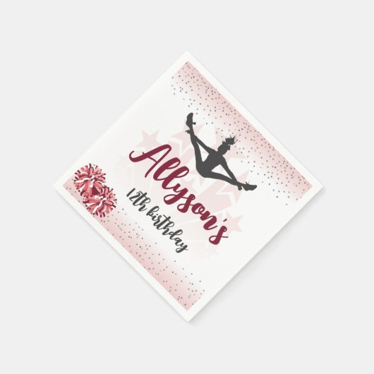 Serviette En Papier Soirée d'anniversaire, n'importe quel âge rose (Coin)