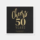 Serviette En Papier Soirée d'anniversaire personnalisée pendant 50 ans (Devant)